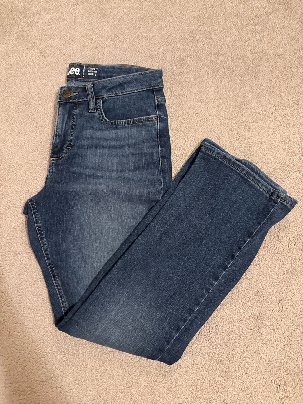 Lee Boot Cut Mid Rise Blue Jeans 8P